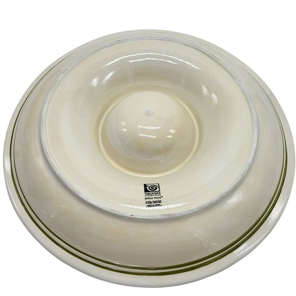 Tabletops Lifestyles Simple Fruit Dip and Chip Bowl 1 Piece Off White 13” - Picture 9 of 9